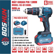 Boshun BS-ID1390BL Brushless Cordless Drill - With hammer - 13mm 3-function drill - Copper Core Batt