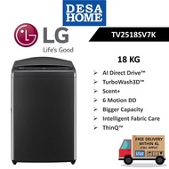 (FOC SHIPPING WITHIN KL) LG TV2518SV7K  18KG TOP LOAD WASHING MACHINE WITH INTELLIGENT FABRIC CARE