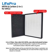 LifePro DH12 HEPA & Carbon Filter 2-in-1 | H13 Grade | Each Order Includes 1 Back Cover
