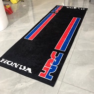 For Honda HRC Black Carpet Floor Mat Anti-slip Motorcycle Garage Mat 31'' x 87''