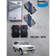 Bendix DB1365 Front Brake Disc Pad Toyota Land Cruiser UZJ100 HDJ100 HDJ101 Prado (depan)