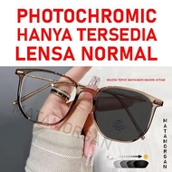 optikito Kacamata Lensa Normal Minus Anti Radiasi Anti Blue Light Frame Kotak gagang besi Korean Kek