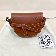 (二手) Loewe mini gate焦糖色迷你馬鞍包 正品