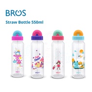 Bros Crystal Straw Bottle 550ml Kids Straw Bottle
