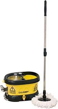 CycloMop Commercial Spinning Spin Wet &amp; Dry Mop - Heavy Duty Design for Years of Use