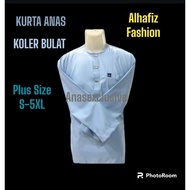 KURTA ANAS KOLER BULAT COTTON AL HAFIZ FASHION S TO 5XL