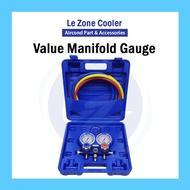 Value Manifold Gauge Set Aircond Gas Meter Dual Manifold Gauge Charging Hose R22  R134a R134  R410A 