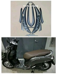 STIKER STRIPING &amp; LIS BODY MOTOR SCOOPY FI NEW 2019 2020 STYLISH ABU ABU STANDAR