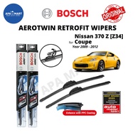 Genuine Bosch Aerotwin Retrofit U Hook Wiper Set for Nissan 370 Z [Z34] Coupe (Year 2009-2012) (21"/