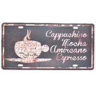 咖啡鐵皮畫 復古掛飾 咖啡杯 咖啡豆 咖啡機 磨豆機 Coffee House Cafe  Cappuchino Mocha Amircano Espresso Vintage Retro Metal Wall Decor Plaque [E99]