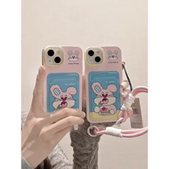 Cute Newest Rabbit Card Holder Casing Redmi 15 15C 13=13X Note 14 Pro Plus 5G 13C A3 14C A5 109 Pro 
