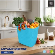 FLORENCE WOVEN MARKET BASKET SHOPPING BASKET/ MULTIPURPOSE BASKET/ -GOODSO