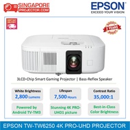 Epson EH-TW6250 4K PRO-UHD 3LCD Smart Gaming Projector