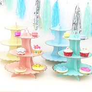 3 Tier Pastel Cupcake Stand / 3 Tier Cupcake Stand / Rainbow Macaron Cake Coaster