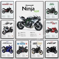 Poster printed with the image of a Motor vehicle according to H2R Z900 V4R glue - Wall Poster Z1000