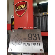 Modern House Number Plate Stainless steel 304 House number plate (Fully Customized)白钢门牌Original Meta