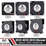Gdstime 30MM 40MM 50MM 3D Printer Fan DC 5V 12V 24V Brushless Turbine Blower Fan 5015