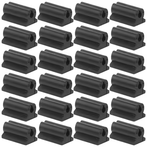 50Pcs Black 3 4Mm U Shaped Non Slip Chair Leg Floor Protectors Plastic Furniture Feet Covers Wood Fl