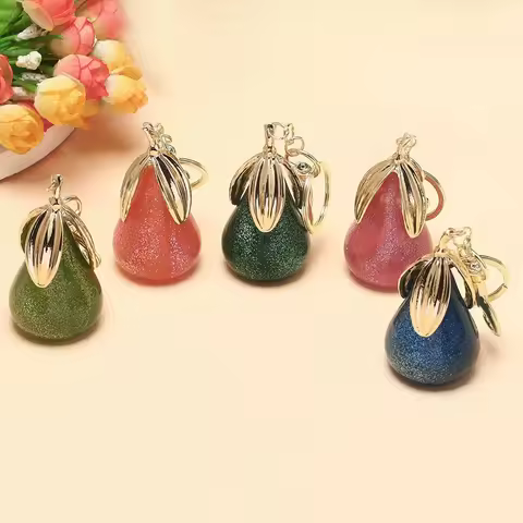 2025 New Exquisite Crystal Green Pear Pendant For Coach Goyard Handbag Shoulder Bag Diy Bag Charm Ac