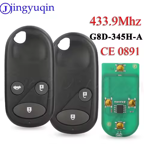 JYQ G8D345HA Remote Car Key 433MHz For Honda Civic Accord CRV HRV FRV Jazz Fob Contol G8D-345H-A /34