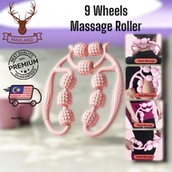 9 Wheels Massage Roller Foam Roller Muscle Relaxer Hand Skinny Leg Massage 5 Roller Neck Massage Rol