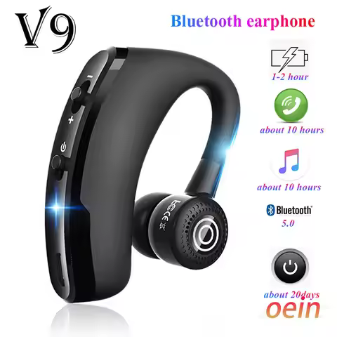 V9 earphones Bluetooth headphones Handsfree wireless headset Business headset Drive Call Sports earp