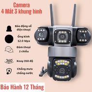 Siêu Camera Yoosee  PA40L 4 Mắt Kép – Xem 3 Màn Hình – Xoay 360 Độ – Độ Phân Giải Khủng 12.0Mpxa