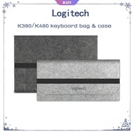 Logitech K380 K480 K580 K780 Keyboard Bag Storage Bag Liner Dust Bag Protective Sleeve Dark Gray Light Grey Business Simple Portable Keyboard Cover [RAIN]