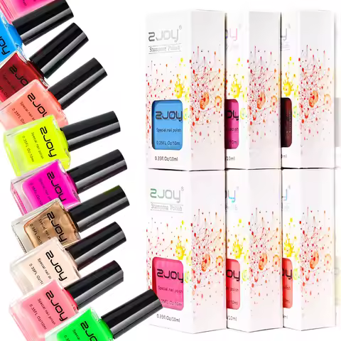 10ml Nail Stamping Polish Varnish Black White Colorful Nail Printing Lacquers for Stamping Plate 30