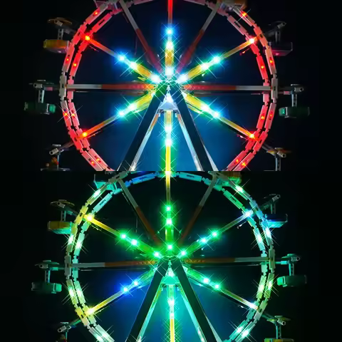 Not Included Building Blocks LED Light Kit for City Street Ferris Wheel Building Blocks Lighting Set