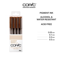 Copic Multiliner 4pc Set - Sepia Copic Marker
