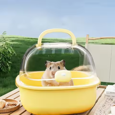 Transparent Handheld Hamster Cage Outdoor Large Space Golden Retriever Hare Special Use Hamster Cage