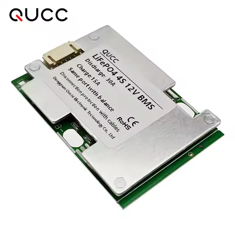 Qucc 4S 30A BMS Lifepo4 Charge Balance Protecrion Board Same Port Li ion 3S 12V Bms For Lithium Batt