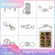 Lanqistore 8Pcs/Set Metal Wire IQ Test Brain Teaser Mind Puzzles Game Adult Children Toy