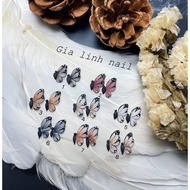 Nail powder butterfly flowers (set of 2 flowers/10 flowers)