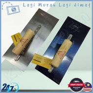 280mm Sudu Plaster Simen Cement Plastering Bricklaying Trowel Pemegang Kayu Segi Empat Alat Memasukk