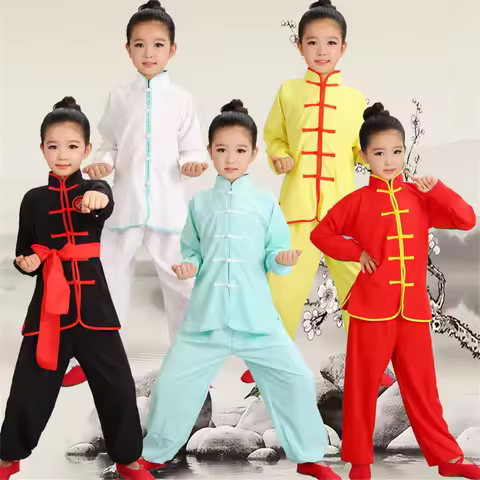Children Wushu Costume New Youth short sleeved clothes and Tai Chi students Kung Fu performance clot