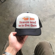 BOUNDS TRUCKER HAT | HEAVEN HEAVEN HEAVEN HEAVEN | BLACK WHITE