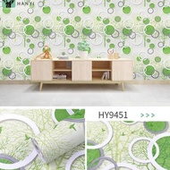 Wallpaper Stiker Dinding Polkadot Pohon hijau 3D 10m x 45cm