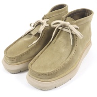 全新未使用商品 □ sacai × Clarks 23SS 23-03070M 混紡 Wallabee 靴 絨面革 Wallabee 靴 米色 6.5 號 帶鞋盒 男款