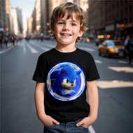 Sonic 3D Cartoon Print Animation T-Shirt - Kids' Role Play Costume Accessory 2025