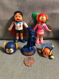 パーマン 八十年代初 Bandai 超合金 神奇小子set 膠神奇少女 藤子不二雄 注意膠 披肩有積 vintage Perman chogokin