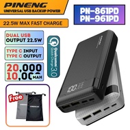 Pineng PN861PD PN961PD 20000mAh 10000mAh Quick Fast Charge 3.0 PD Power Bank Battery