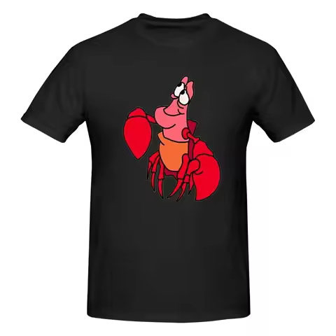 The Little Mermaid T-Shirt for Men Cotton Plus Size T Shirts Men's Tees Short O-Neck Summer Clothes 