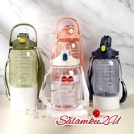 2000ML Large Capacity Reminder Water Bottle/Double Drinking Water Bottle