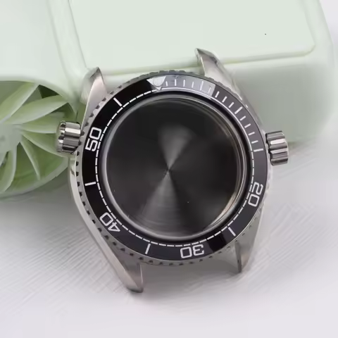 Titanium Watch Case Fits Seiko mod 41mm C3 Luminous Sapphire glass Dive watch For NH35/36 Automatic 