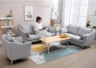 Minimalis Set 221 Fabric Sofa Retro + Meja/Sofa santai Keluarga