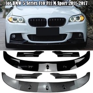 Front Bumper Lip Body Kit Spoiler For BMW 5 Series F10 F11 520 523 525 535 530 M Sport 2011-2017 Ca