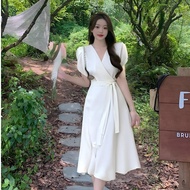 White fitted long cocktail dress for woman casual plus size dress civil wedding formal elegant xxxl 