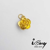 IBUY 999 Gold Roses Pendant 24K (999) 足金999 玫瑰花吊坠